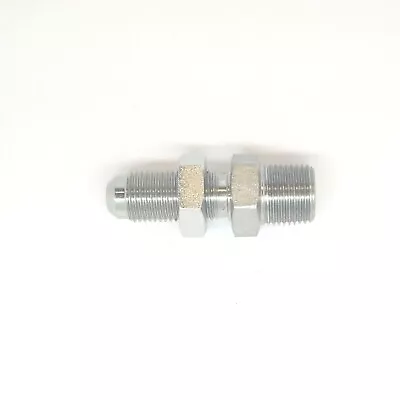 3/8 Jic 37° Flare Male X 3/8 Npt Male Bulkhead Adapter Hydraulic 2706-06-06 • $11.03