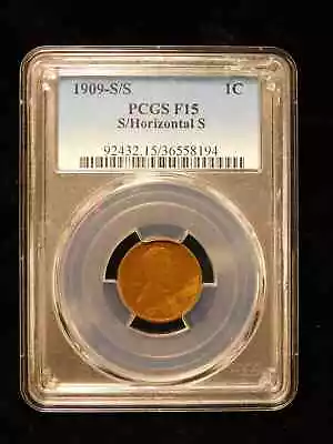 1909 S/S Lincoln Wheat Cent - PCGS F15 S Over Horizontal S  • $157.50