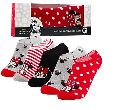 Disney Invisible 5 Pairs Socks Minnie & Mickey No Show Disney Gifts • $26.25