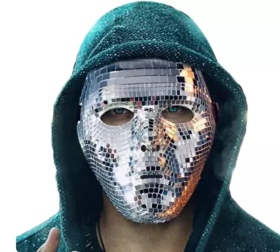 Deuce Hollywood Undead Mask Mirror Ball Halloween Plastic Fancy Dress Cosplay • £22.99