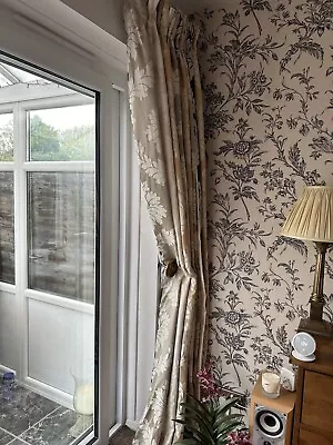 Extra Wide Bay Window Curtains 176”w X 91”d Interlined Beautiful Heavy Curtains • £150