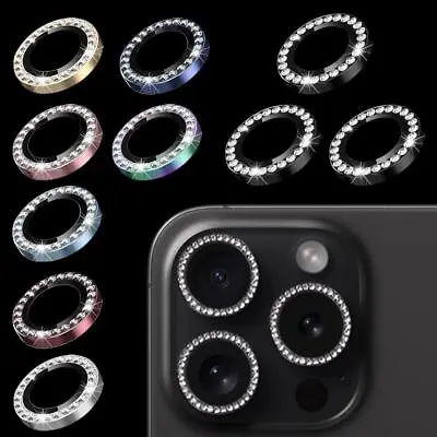 Diamond Camera Len Metal Glass Protector Film Covers For IPhone 15 14 13 Pro Max • $2.02