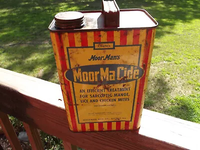 Rare Vintage Moormans MoorMaCide 1 Gallon Can . FREE SHIP • $83.95