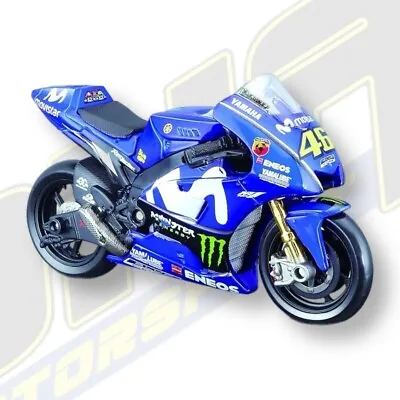 Valentino Rossi Movistar Yamaha Factory MotoGP Race Bike Diecast Model Toy 1:18 • £14.95