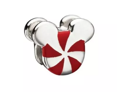 Peppermint Mickey Mouse Disney - Bead Sterling Silver Chamilia Bead Charm (New)  • $15