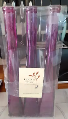 £3.50 • Buy Landon Tyler - Three Purple Handcrafted Vases (new)