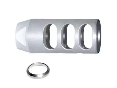 Matte Stainless Steel 1/2''x28 TPI 5/8''x24 TPI Muzzle With Wrench Flats • $26.99