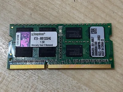 Kingston 4GB DDR3 Laptop Memory PC3-10600 1333Mhz RAM SODIMM 9905428-051.A00LF • £6.90