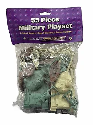 Vintage Military Playset 55 Pieces(2) Matchbox Armor Piercing Tank/Response Veh • $11.49