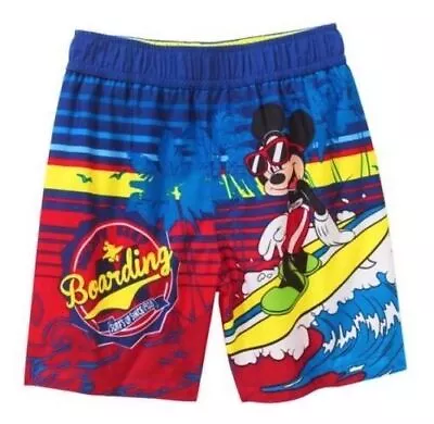 Mickey Mouse Toddler Boys Swim Trunks 2T / 3T Surfer Mickey Beach Pool • $9.95