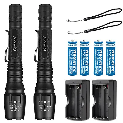 $11.98 • Buy Super Bright 990000LM Police Tactical LED Flashlight Rechargeable Zoomable Torch