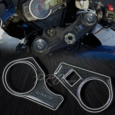 Handle Yoke Cover Triple-Tree Protector 09-23 Suzuki GSXR1000 Carbon Fiber Look • $12.79