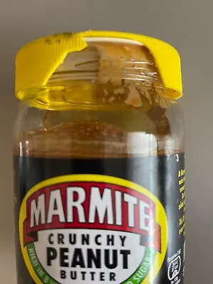 Marmite Crunchy Peanut Butter 575G Cracked Lid BUT STILL SEALED • £9.95