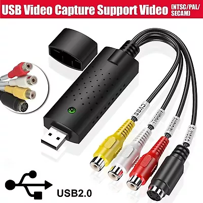 USB 2.0 Audio Video VHS To DVD VCR PC HDD Converter Adapter Digital Capture Card • $10.98