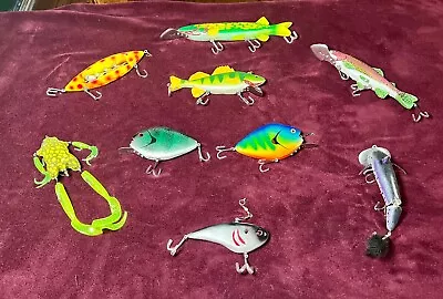 Folk Art Musky Lure Lot: Hand-Made Musky Lures Weighted And Balanced • $99