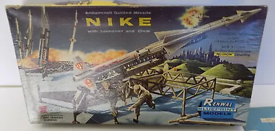 $49 • Buy Model Kit: Nike Antiaircraft Guided Missile W/ Launcher RENWAL Blueprint #550