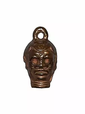 Vintage Shrunken Head Monster Metal Cracker Jack Charm Vending Gumball Prize Toy • $15