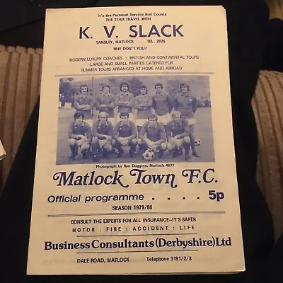 Matlock Town V Buxton 1979/80 • £2.49