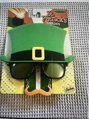 Sun Staches LEPRECHAUN Hat GLASSES NEW Irish St Patricks MUSTACHE SUNGLASSES • $15