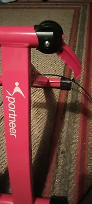 Sportneer Steel Bicycle Exercise Trainer Stand Magnetic W Noise Reduction Red • $50