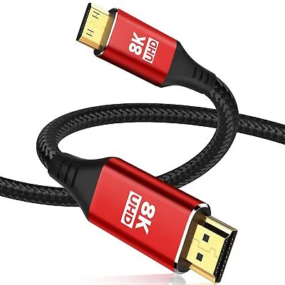 Mini Hdmi To Hdmi Cable 10Ft High Speed 8K@60Hz 4K@120Hz Hdmi 2.1 Cord Compa • $17.99
