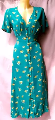 Vintage Style 1940s Dress 10 12 S M Swing Land Girl Lindy Hop Retro 40s Ww2 • £39.99