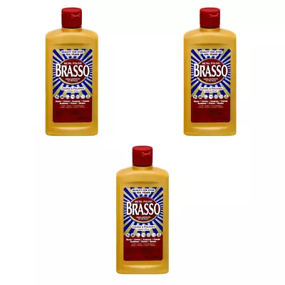 Metal Polish And Shine Cleaner (3-Pack) Brasso Brass Stainless Steel 8 Oz. • $12.68