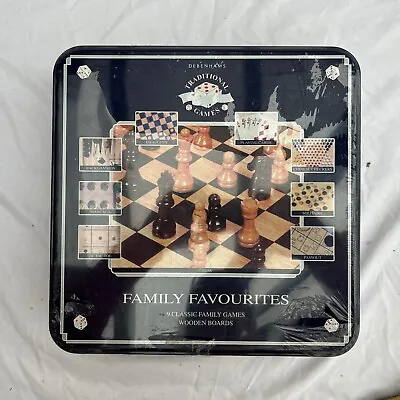 Family Favourites Games Compendium In Tin Still Sealed • £15