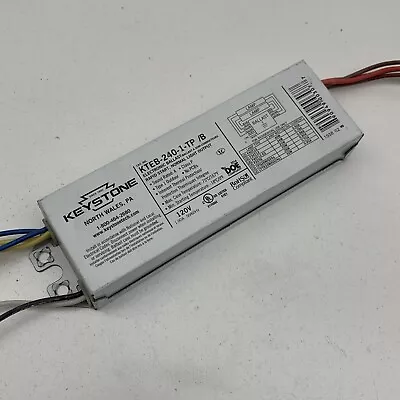 Keystone KTEB-240-1-TP/B Electronic Fluorescent Ballast (2-Lamp) F40T12 F34T12 • $27.99