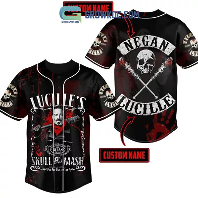 CUSTOM NAME The Walking Dead Negan Lucille Skull Mash Jersey 3D Shirt S-5XL • $31.90