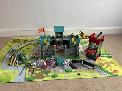 £49.99 • Buy Le Toy Van Wooden Castle /playmat/ Siege Tower / Prisoner Cage + ELC Figures -AF