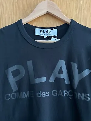 £64 • Buy NEW - Men's CDG Comme Des Garcons PLAY T-shirt, Size L, Black