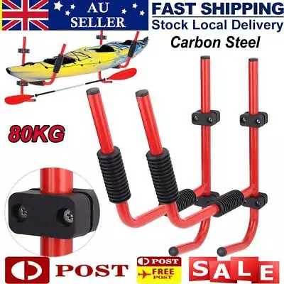 2X Kayak Storage Rack Carrier Canoe Paddle Surfboard Holder Wall Mount Bracket • $29.99