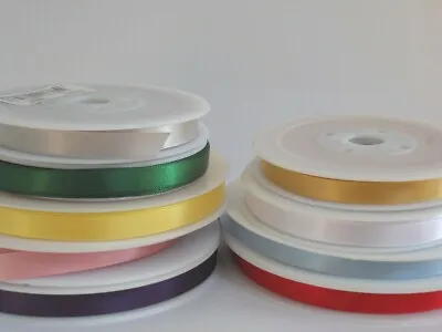 £0.99 • Buy Satin Ribbon 10mm Wide - Choice Of Colours 