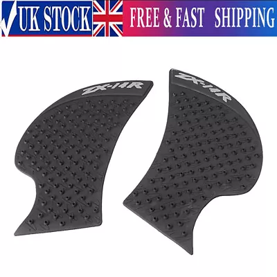 New Gas Tank Side Pad Knee Grip Black Decal Sticker Fit Kawasaki ZZR1400 2006-15 • £12.48