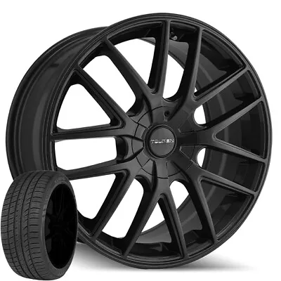 (Set Of 4) TR60 17x7.5 5x112/5x120 Matte Black Rims/225/45ZR17 Kumho PA51 Tires • $1081.99
