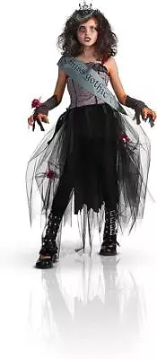 GOTH QUEEN PROM - Girls Halloween Costume - Gothic Scary Fancy Dress For Kids • £16.20