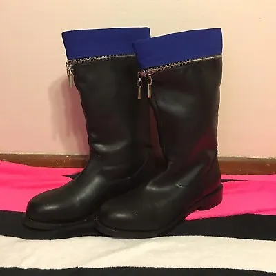 Victoria’s Secret Black Boots Faux Zipper Size 8.5 • $24.95