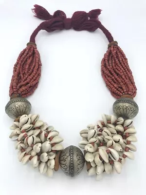 Antique Moroccan Berber Necklace With Cowrie Shells • $695