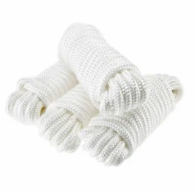 4 Pack 5/8 Inch 20 FT Double Braid Nylon Boat Dock Line Mooring Rope White Line • $52.99