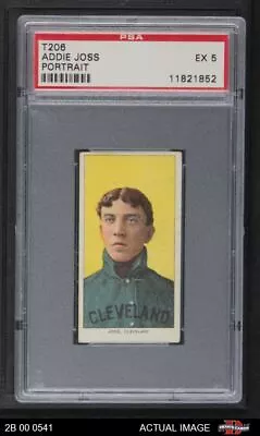 1909 T206 Addie Joss Portrait Naps (Indians) HOF VARIATION PSA 5 - EX • $2990