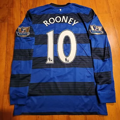 Authentic Manchester United ROONEY 2011-2012 Long Sleeve LS Away Jersey 11/12 • $79.99