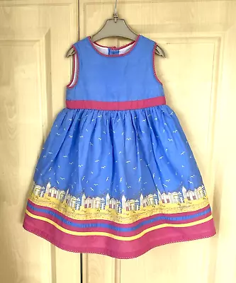 Mini Boden Baby Girl Sleeveless Azure Blue Summer Party Dress- Petticoat/Sash • £9.99