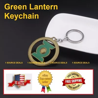 Green Lantern DC Comics Keychain Antique Brass Metal Keyring Cosplay Ships Free • $8.93