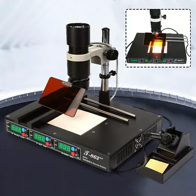 IR Soldering Rework Station T862++ SMD/ BGA Rework Station Infrared Heating 110v • $180.58