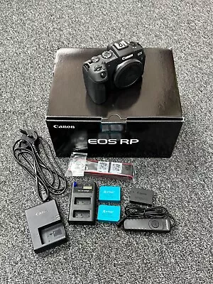 Canon EOS RP 26.2MP Black Body Low Shutter Count Boxed Battery Remote • £605