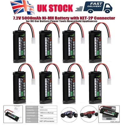 7.2V 5000mAh NiMH Battery Tamiya-2P Connector Rechargeable For RC Car Power Tool • £19.98