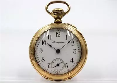 1898 Hampden 15 Jewel Diadem Model 3 3/0s Gold Filled Pocket Watch • $64.99