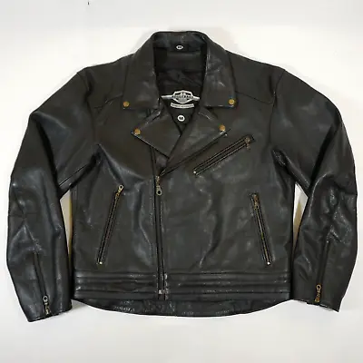 Suzuki Boulevard Motorcycle Jacket Mens Medium Leather Biker Heavyweight • $130