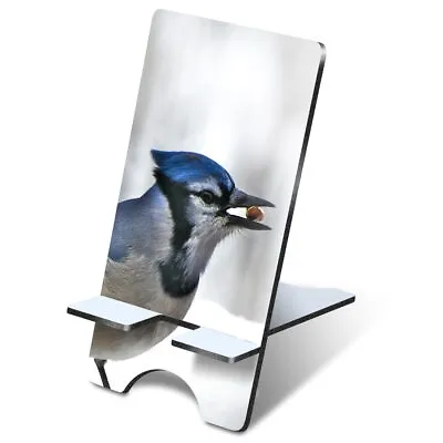 1x 3mm MDF Phone Stand Blue Jay Bird Small Garden Birds #16610 • £5.99